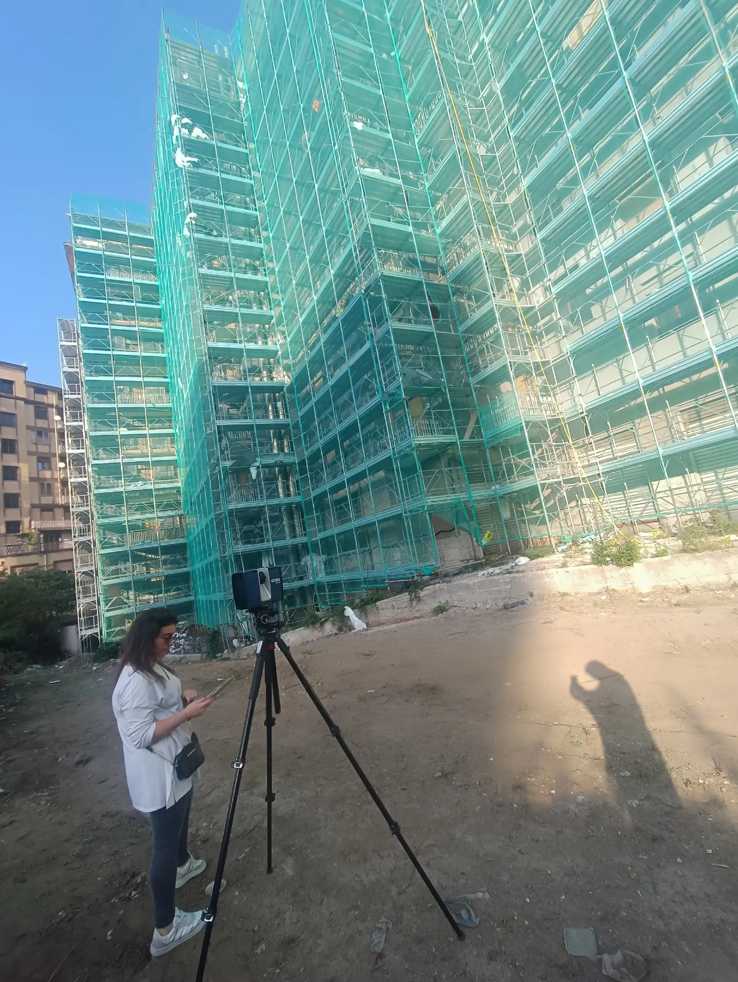 Rilievo laser scanner PIERRE Engineering presso un grande ponteggio
